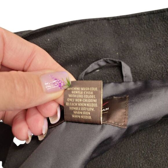 Greg Norman Black Gray Lightweight Fleece Lined Windbreaker Jacket - Picture 7 of 7